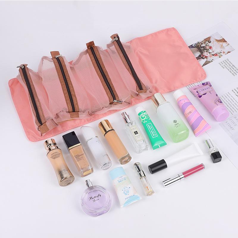 4-i-1 Resesminkväska för Kvinnor - Avtagbar Förvaring för Toalettartiklar och Kosmetika, Snygg Design