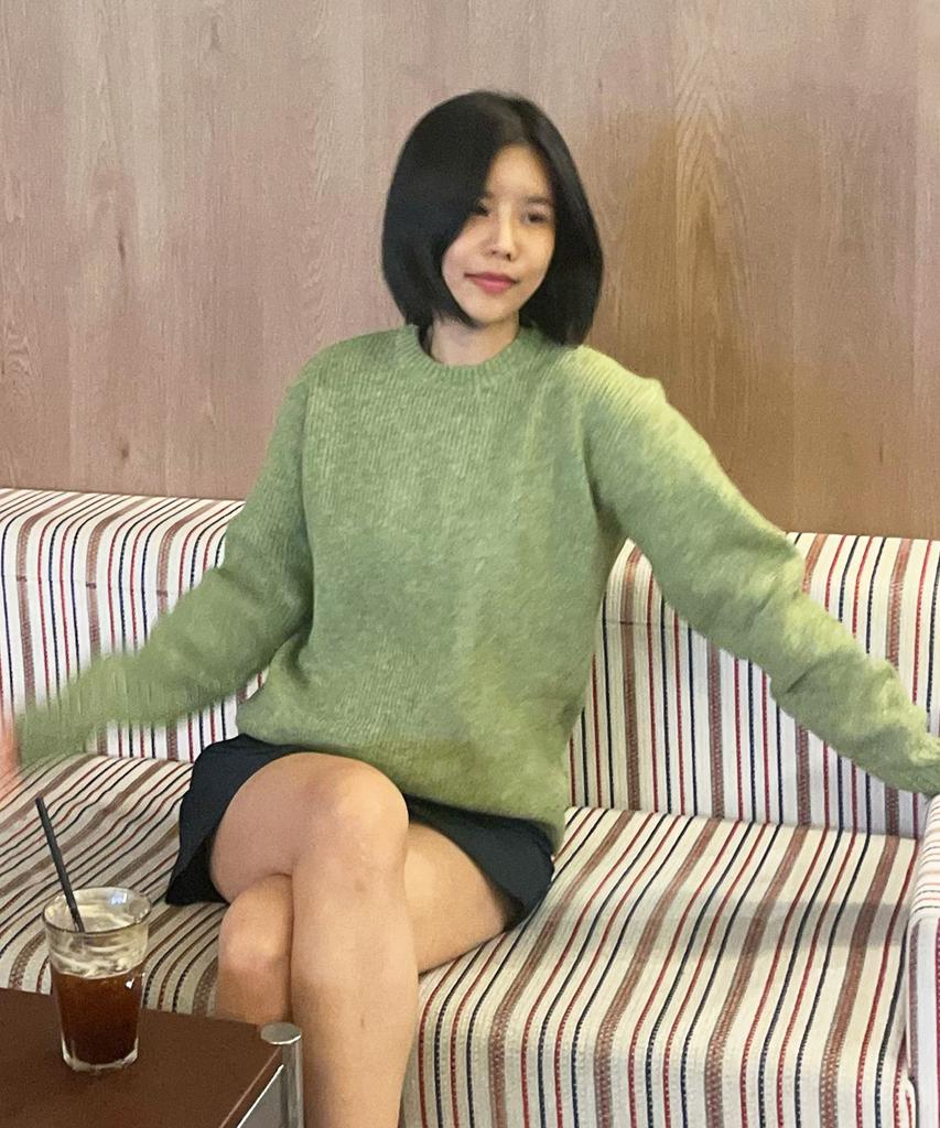 BLOND9 Wool Blended Rib Knit_Green