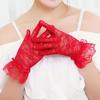 1 pair of transparent short retro hollow finger gloves clothing accessories sexy lace gloves
