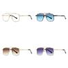 Mens Classic Square Metal Sunglasses With Gray Lenses For Outdoor Activities And Parties