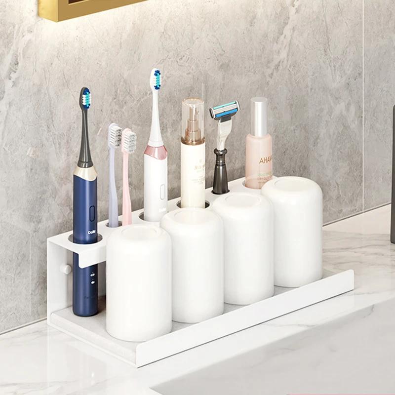 Aluminum Wall Mount Electric Toothbrush Holder for Bathroom, Shower, Toothbrush Hanger Brush Stand, Hanger Bathroom Organizer