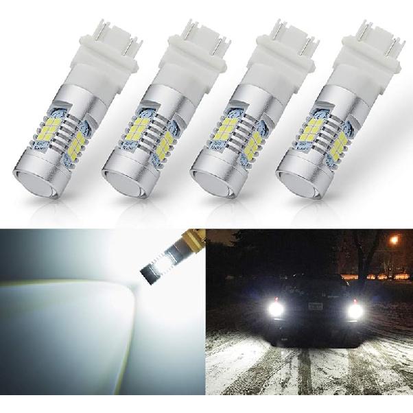 Antline Extremely Bright 3157 3156 3156A 3057 4057 4157 3057LL 3457 3157K 21-SMD 1260 Lumens LED Bulb Replacement Brilliant Red For Car Brake Tail