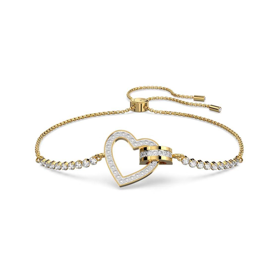 Swarovski Lovely Heart Pattern Bracelet Women bracelets Gold 5636964 F,Gold