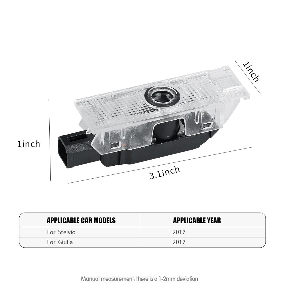 Car Stickers For Alfa Romeo 2PCS LED Ghost Shadow Car Door Welcome Light Cars Decorative Accessories For Alfa Romeo Giulietta St