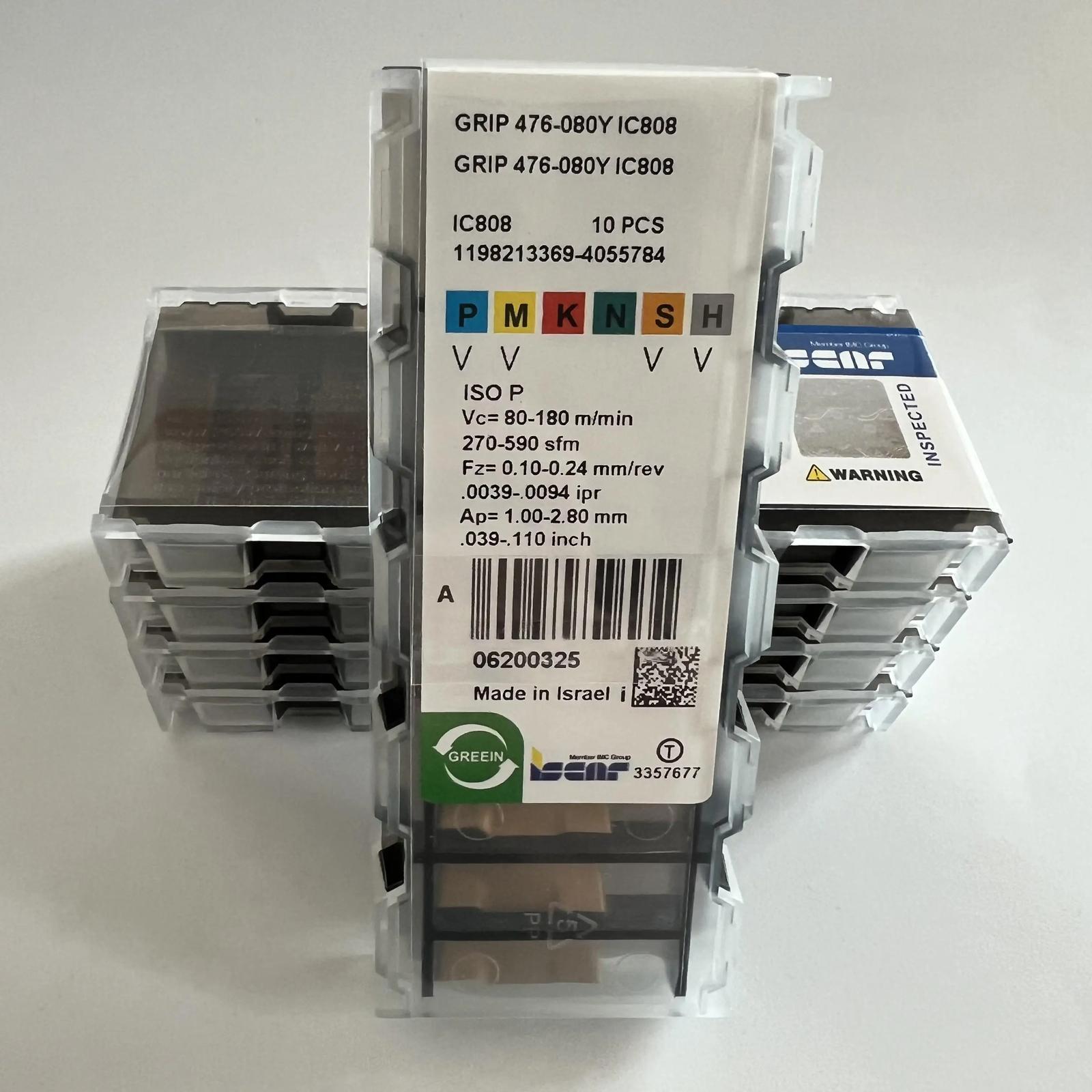 

ISCAR / GRIP476-080Y IC808 Industrial indexable carbide inserts 10 Pcs