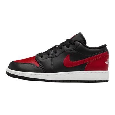 Zapatillas Air 1 Low GS Bred para Niños Negro Rojo Universitario Blanco Cumbre 553560-067