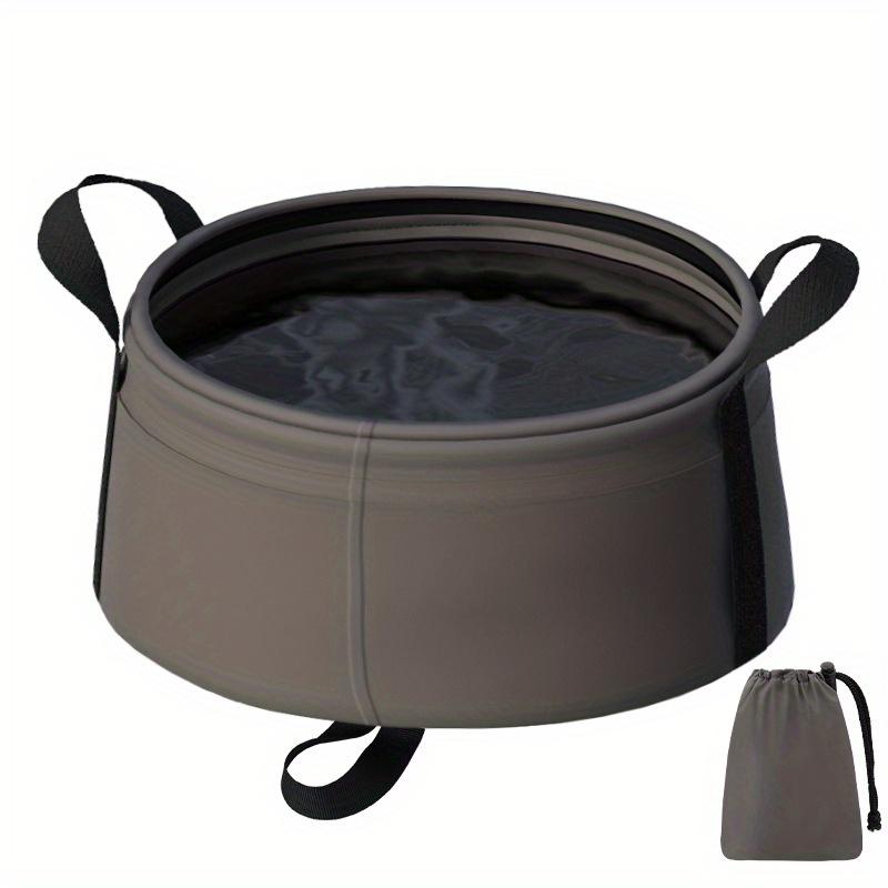 1PC Folding Portable Fishing Bucket with Comfortable Handle, Ideal for Camping, Picnics, Travel, Washbasin, Fishing Bucket, Outdoor Supplies