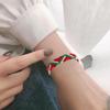 Cotton Rope Bracelet Adjustable Bracelet Unique Watermelon Pattern Bracelet Handmade Bracelet for Fashion Enthusiasts