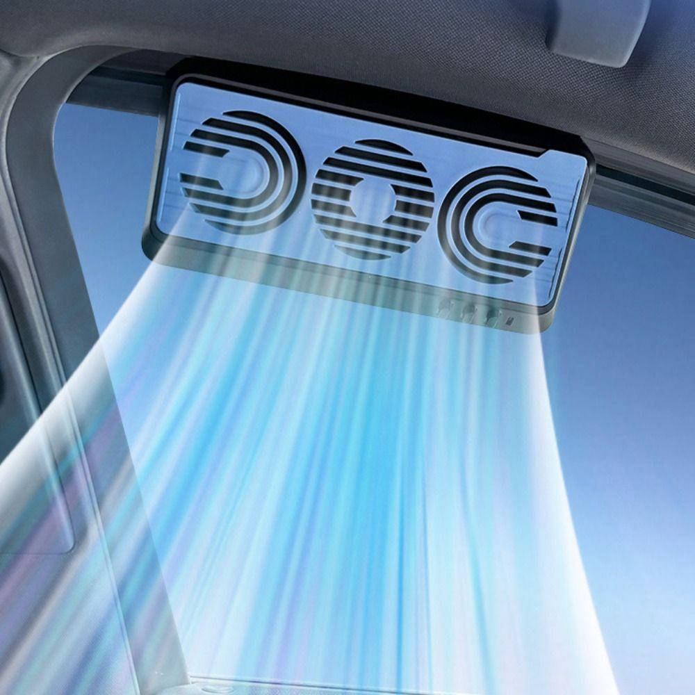 3 Fans Design Car Exhaust Fan Solar Powered Air Circulation Fan Auto Window Cooler Vehicle Cooling
