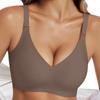 European Plus Size Wireless Seamless Jelly Support Bra for Women Comfort Daily Intimates