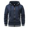 Men's Hoodie Jackets With Pockets Long Sleeve Zipper Drawstring Hooded Sweatshirt Comfort Cotton Coat