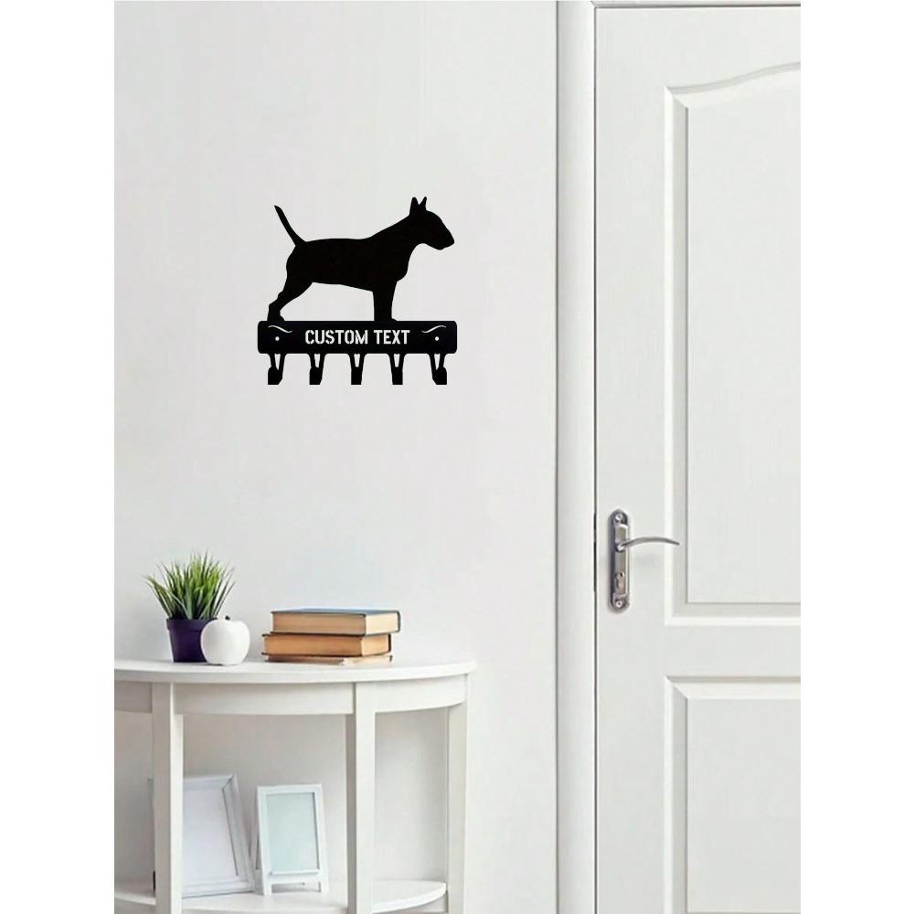 Personalized Dog Name Hook Metal Wall Mount Key Holder Home Entryway Organizer