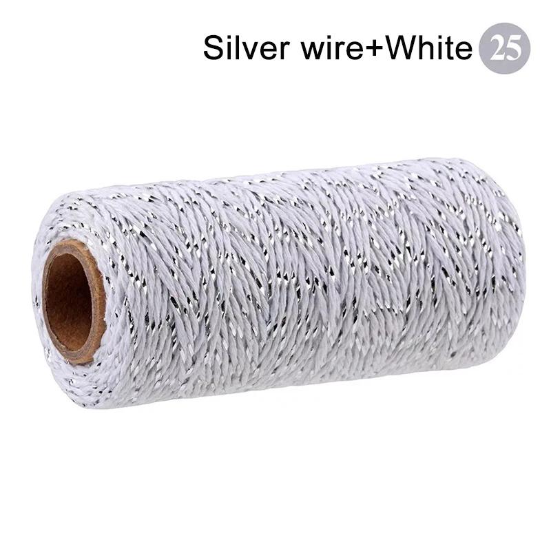 2mm 100M Macrame Cord Corda di cotone Spago Filo Stringa Artigianato Cucito fai da te Fatti a mano Arazzi Boemia Festa di nozze Decorazioni per la casa
