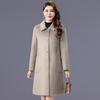 Women's Double-Faced Wool Camel Hair Coat - Autumn/Winter Style, Middle-Aged Mother's Loose, Slimming, Elegant Overcoat