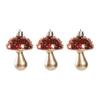 Festive Holiday Mushroom Ornaments 3-Piece Set Adorable Christmas Tree Decorations for Festive Party Atmosphere