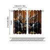 2 pcs   filtering curtains (excluding rods   non-movable   without batteries) Capybara Pattern for use in bedrooms and living rooms