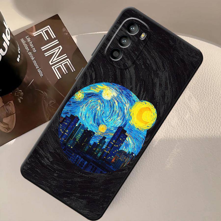 Case for Motorola Moto G51 G73 Edge 20 Pro 30 Lite G22 Edge40 G50 G60s G53 G30 G52 G32 G71 Phone Cover Creative City Pattern