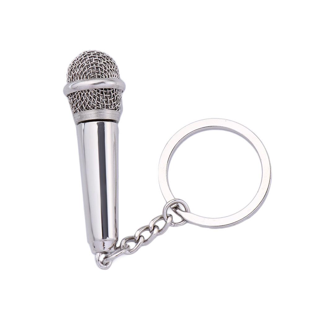 Bag Charm Microphone Pendant Microphone Keychain Simulation Microphone Keyring Microphone Key Ring