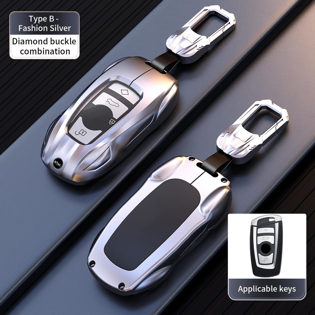 Suitable for BMW 3 5 7 Series X3 X5 X7 iX3 2011-2026 3/4 Button Blade and Vintage Car Smart Keychain Key Case Case