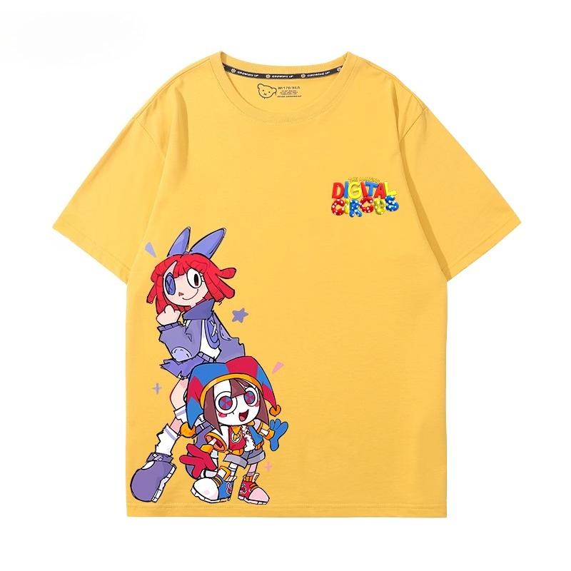 Summer New The Amazing Digital Circus Creative Print Kids Tops Casual Comfortable 100% Cotton Tops Boys Girls Fashion T-Shirt
