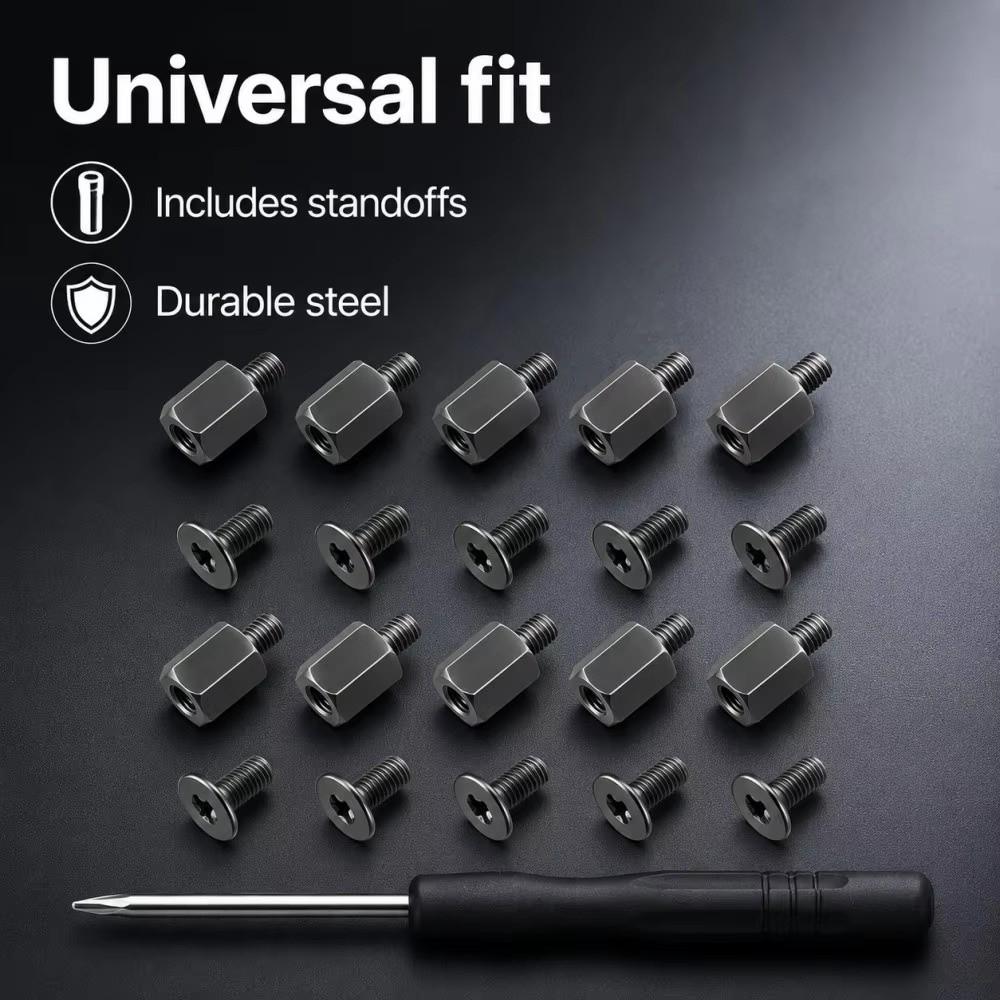 Metal M.2 SSD Screws Black Screws SSD Mounting Kit New Hard Drive Screws for Desktop PC