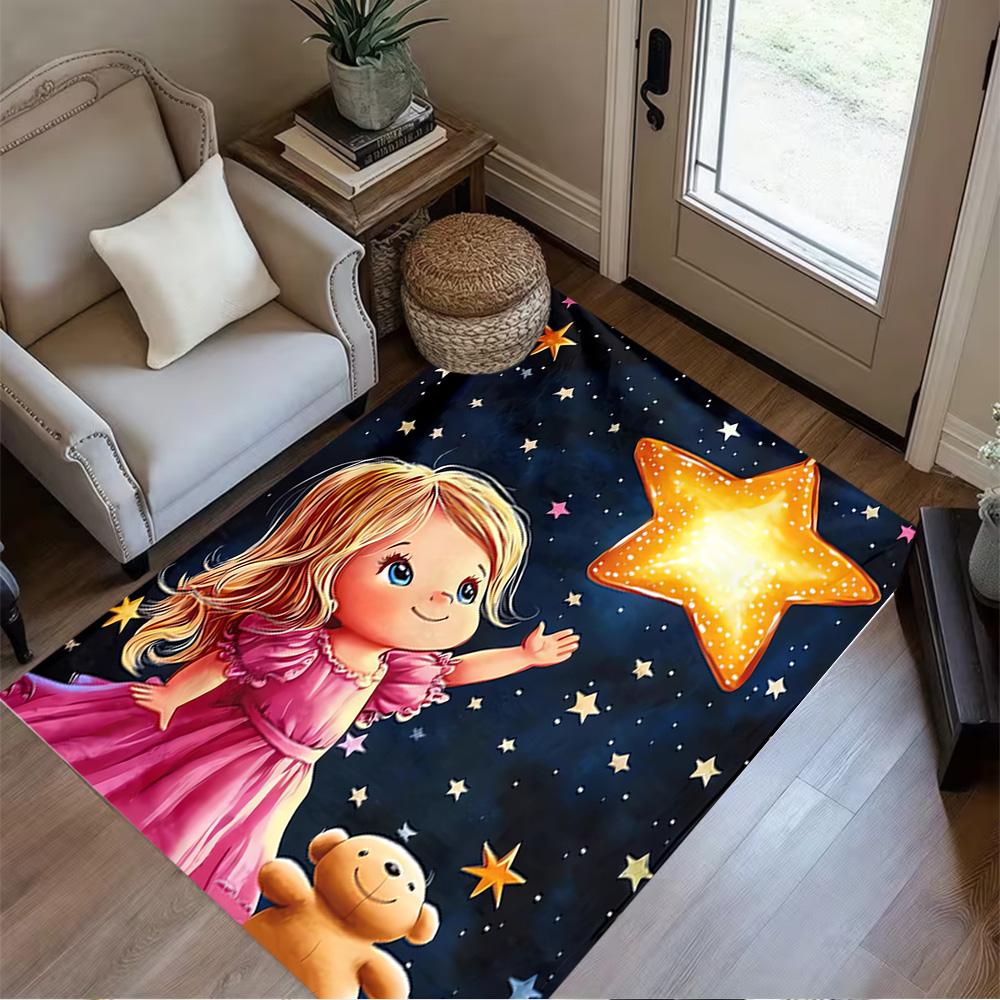 1pc Amazing Beautiful Home Carpet Non Slip Design for Bedroom Gift
