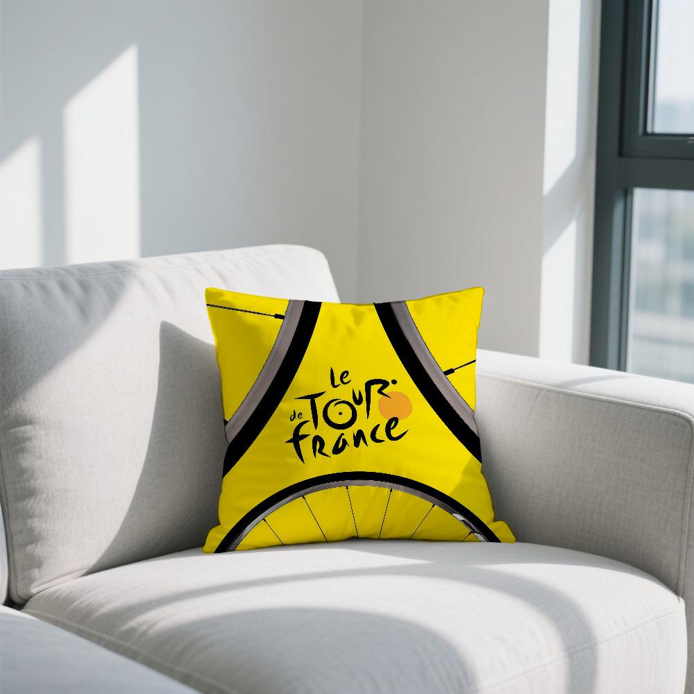 

T-Tour De F-France cushion cover Double Sided Printed Polyester Pillowcase Pattern Decorative Zipper Cushion Cover 30cmx30cm
