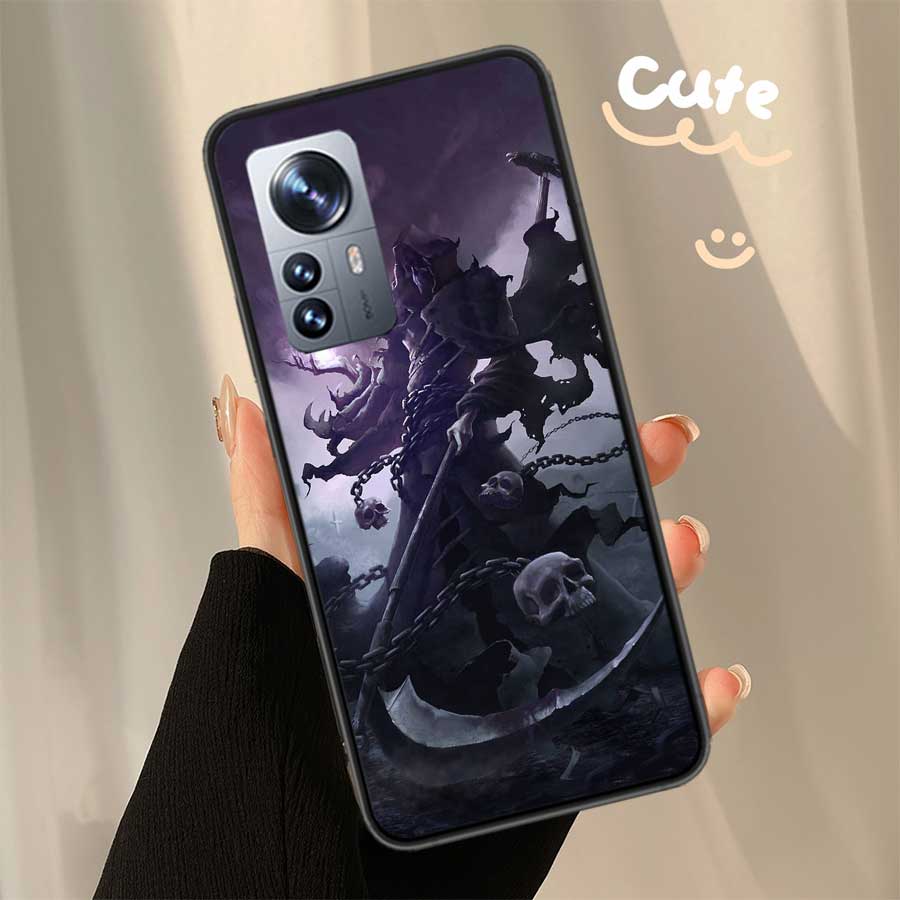 Death Grim Reaper Skull Phone Case For Xiaomi Poco X7 X6 X5 X4 X3 GT NFC M4 M5 Pro 5G M3 Mi F6 F5 F4 F3 F2 F1 Capa Coque TPU Cov