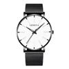 Men's Minimalist Quartz Watch Big Dial Luminous Needle Business Watch for Business Meeting Dating