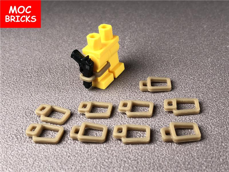 10pcs\lot MOC Bricks DIY Figure wear Dark Tan leggings Accessories Building blocks Toys for Children Dolls Xmas gifts