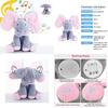 Adorable Peek-a-boo Elephant Singing Baby Plush Toy For Kids In Pink And Gray