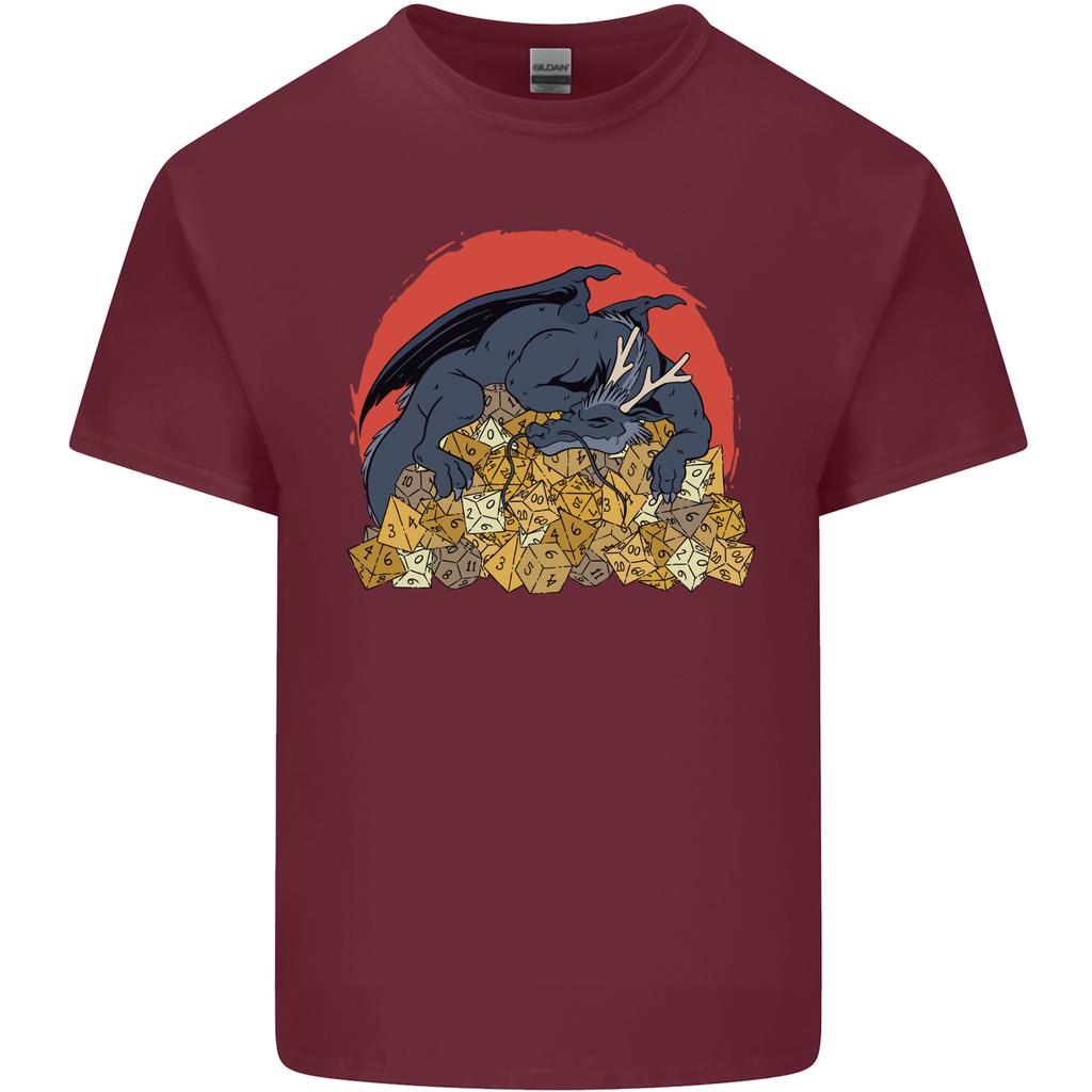 RPG Sleeping Dragon Roleplay Games Dice Unisexs Light Cotton TShirt