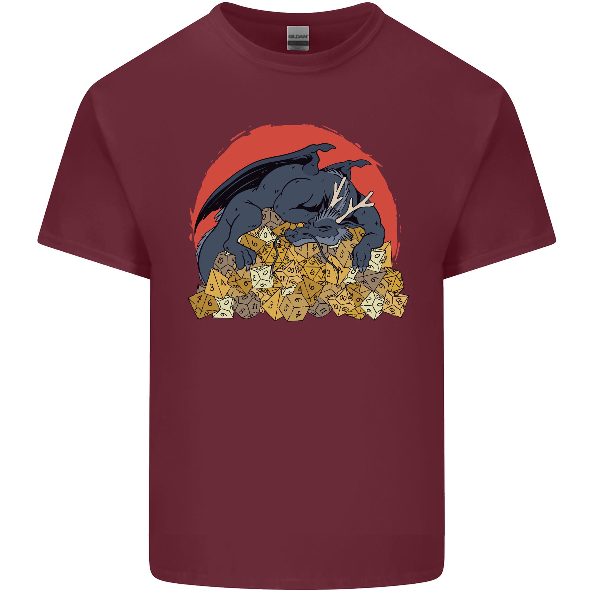 RPG Sleeping Dragon Roleplay Games Dice Unisexs Light Cotton TShirt S