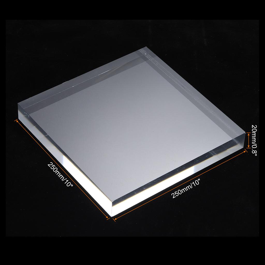 1pcs Acrylic Square Display Stand Base Solid Clear Display Block Clear Jewelry Stand Ring Showcase Holder Base for Collectibles