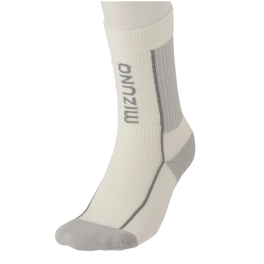 

Mizuno Fitwell Breath Thermo Breathable Golf Size Mid-Length Socks, Men s, White, 25-27cm (Size E2JXA501) белый