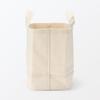 MUJI Cotton Canvas Soft Box with Slim W37 X X Clothing Storage Storage Box Handle, Large, Approx. D18.5 H26cm, 23090001, Case, Case,