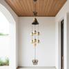 Vintage Butterfly Wind Chime Metal 6 Bells Retro Design for Home Outdoor Hanging Decor