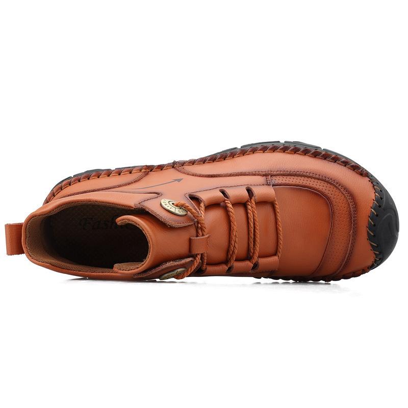 Foreign trade large size Martin boots men's new winter outdoor knight boots high top leather mountaineering boots short boots