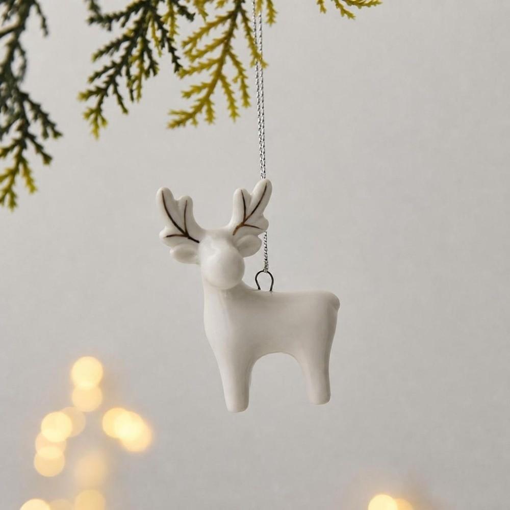 Ceramic Crafts Christmas Ceramic House Pendant Painting Pendant Ornament Merry Christmas Party