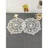 1 Stück Vintage Häkelspitze Tischdecke, Blumenmuster - Perfekt als Hitzebeständig, Staubschutz für Heißluftfritteuse, Heimdekor Spitze Tischdecke Böhmisches Platzset