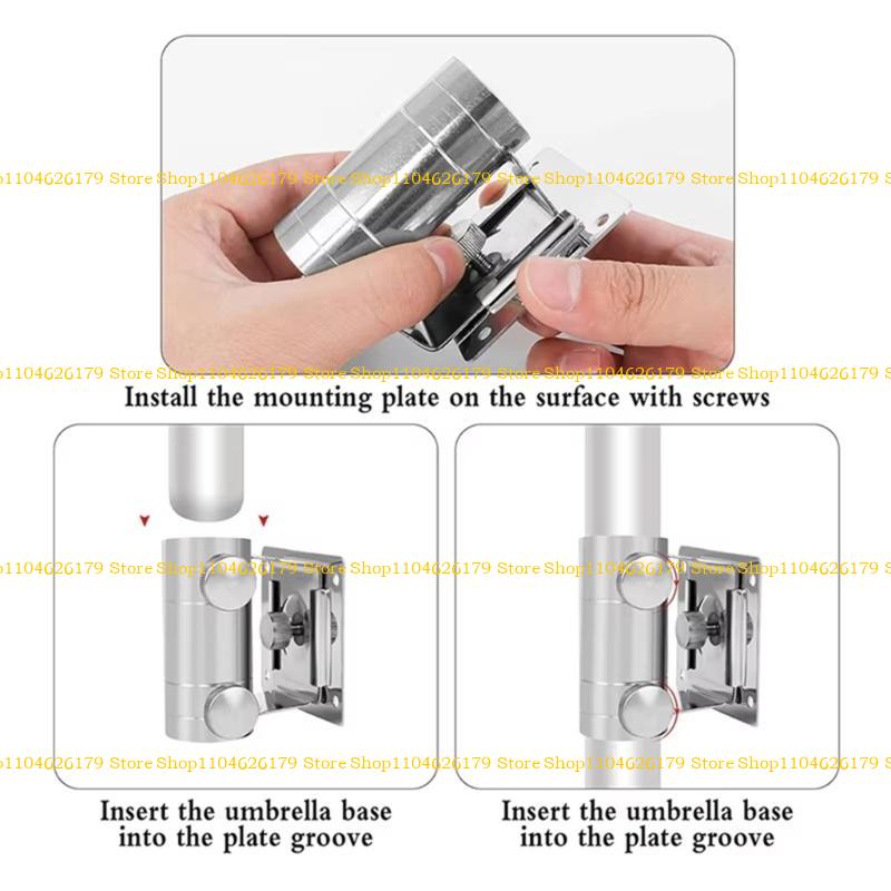 A1A2 Fishing Box Parasol Bracket Stand Base Stainless Umbrella Stand Outdoor Fishing Accessories Fishing Box Umbrella Holder
