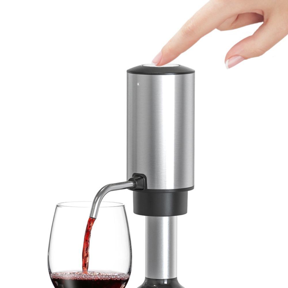 Stainless Steel Electric Decanter Set Rechargeable Wine Dispenser Wine Aerator  Wine Lover