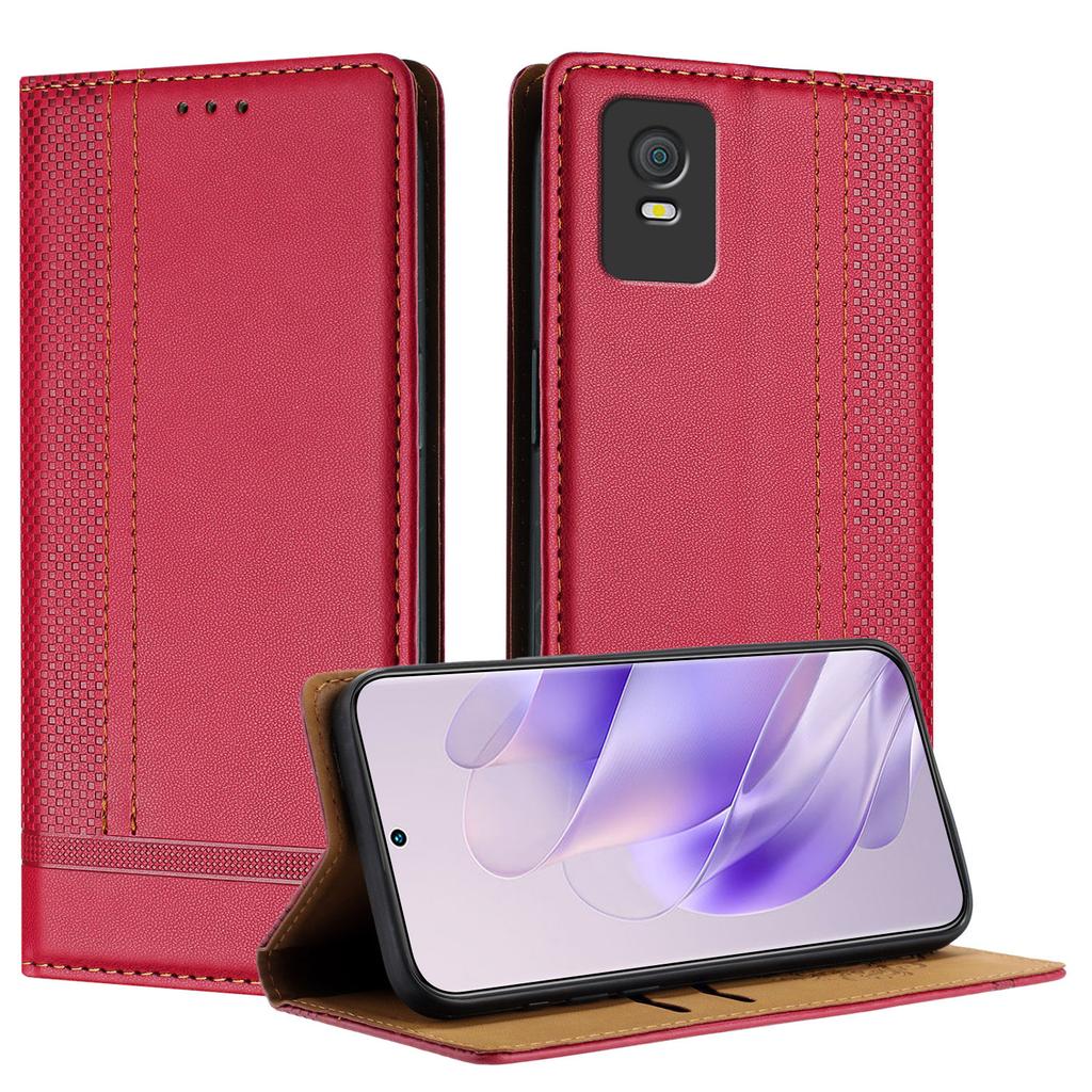 Litchi Grain Emboss Leather Book Case for TCL Series,TCL 305,TCL 306,TCL 30 SE,TCL 30 5G,TCL 30+,TCL 30,TCL 30 XE 5G,TCL 303,TCL Stylus,TCL 20 R 5G...