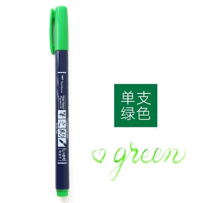 Nuovo 1 pz Tombow Fudenosuke Penna Signature Colorata Pennello Scriptliner Inchiostro Pigmentato a Base d'Acqua Calligrafia Lettering Pennarelli Giappone