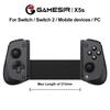 Gamesir X5s Manette de Jeu pour Téléphone Portable Android Manette de Jeu Smartphone Mando Móvil pour Téléphone Portable Connexion Bluetooth 2.4G Effet Hall