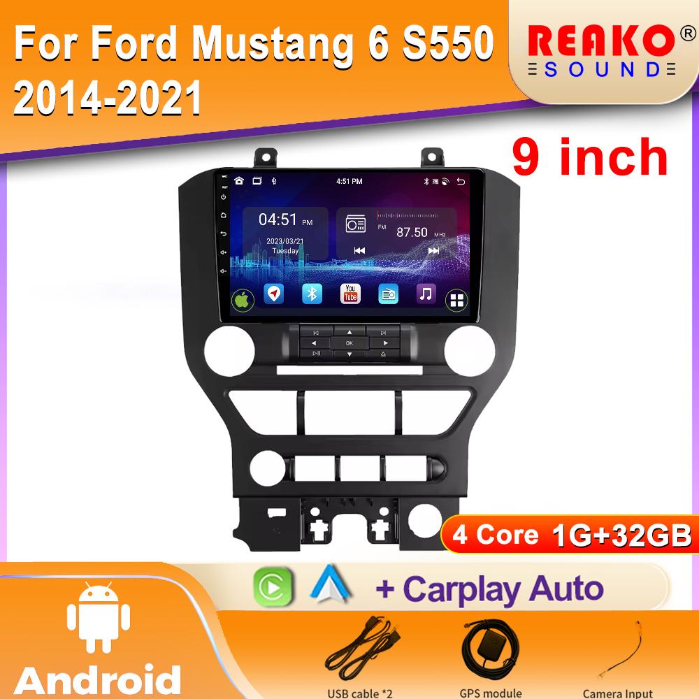 

Android Car Radio For Ford Mustang 6 S550 2014-2021 Видео Мультимедиа Bluetooth Плеер Навигация GPS 4G Carplay стерео 4 core 1GB+32GB carplay
