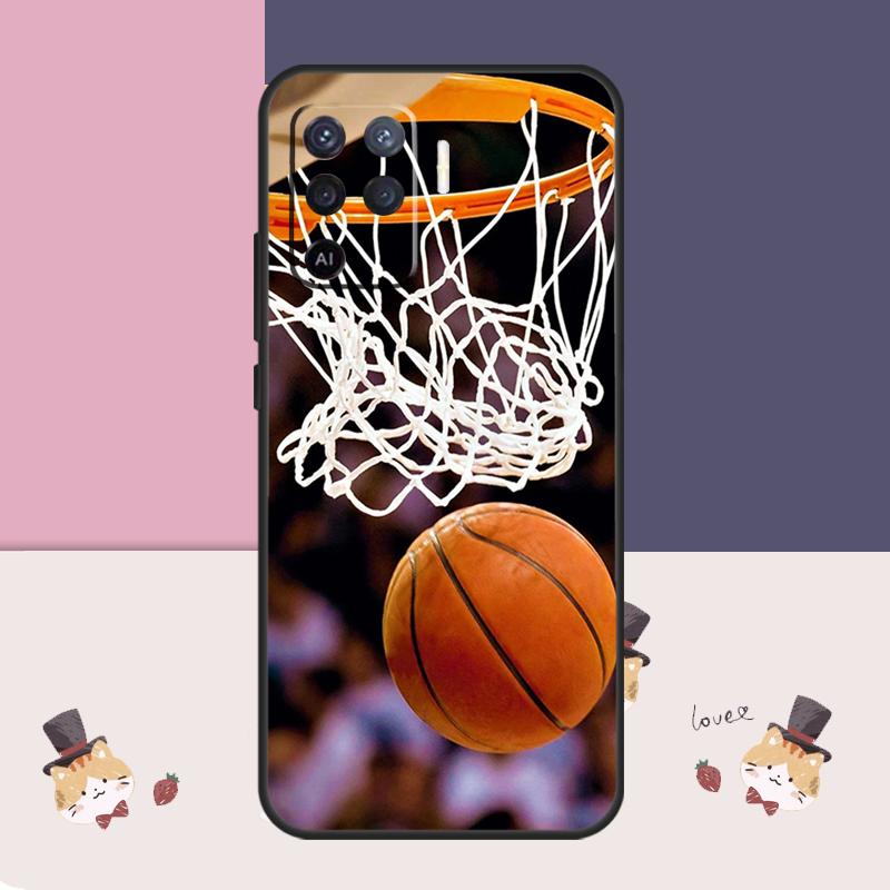 Basketball Case For Oppo A94 A74 A54 A18 A38 A58 A78 A98 A80 A60 A40 A96 A76 A16 A15 A17 A57 A77 A5 Pro