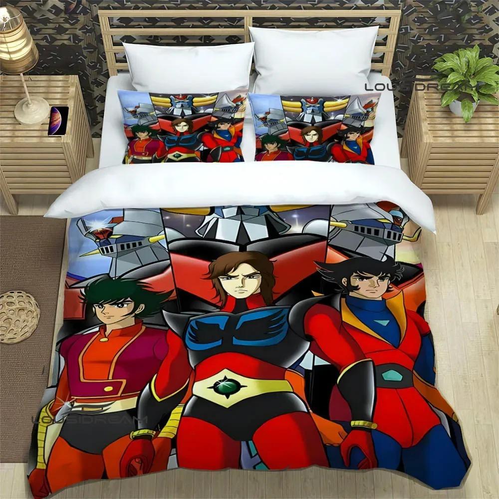 Comforter Ufo Robo Grendizer Goldorak Bedding Set 3D Printed Suitable For Bedroom Kids Home Textile
