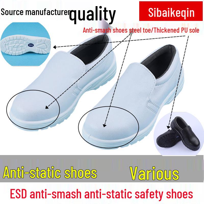 Steel Toe Anti-Static Safety Shoes for Food Engineering & Cleanroom Work