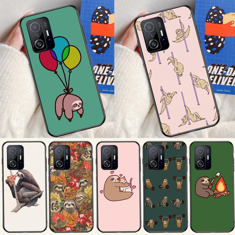 Cute Sloth Animal Case For Xiaomi 13 14 15 Ultra 11T 12T 13T 14T Pro POCO X7 Pro X3 X5 X6 M6 F5 F6 Pro Cover